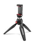 Manfrotto MKPIXICLMII-BK, Mini Tripod with Universal Smartphone Clamp, Made in Italy, for iPhone with or without Case, CSC, Vlogging, Videography, Black