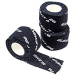 Element 26 Athletic Weight Lifting Tape - Tearable Lifting Tape - Elastic Hook Grip Tape - Sticky Tape with No-Residue Technology - Easy Tear Tape (Black, 3 Rolls - 1.5" Width)