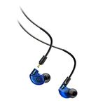 MEE Audio M6 Pro 2nd Generation Universal-Fit Noise-Isolating Musicians’ in-Ear Monitors with Detachable Cables (Blue)