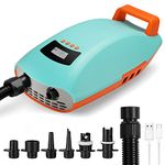 Swonder Seawolf Paddle Board Pump w/ 9000mAh Battery Powered, 2X Faster 20 PSI SUP Electric Air Pump w/Dual Cylinders, Dual Stage, Active Cooling System for Inflatable Paddleboard, Kayak