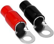 Conext Link RTB08-20 Series Ring Terminal with Red Black Boot 5/16" 8mm Stud Hole 20 Pack 1/0 Gauge