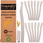 Friendly Razor Dermaplaning Blades for Face Peach Fuzz Remover Facial Razor Eyebrow Biodegradable Eco Women WheatStraw Facial Hair Ecofriendly 12 Shaver Shaper Womens Lip Hair Tool Ladies Razors