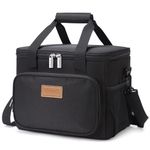 Lifewit Large Lunch Bag 12-Can (8.5L) Insulated Lunch Box Soft Cooler Cooling Tote for Adult Men Women, Black