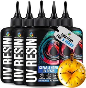 CRAFT RESIN UV Resin Kit 500g Hard Type Low Viscosity – Crystal Clear and No-Yellowing UV Resin Glue for DIY, Jewelry Making, Molds Casting and Polymer Clay Projects - Fast Cure Under UV Light