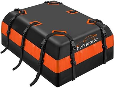 FIVKLEMNZ 21 Cubic Car Roof Bag Cargo Carrier, Waterproof Rooftop Cargo Carrier with Anti-Slip Mat + 10 Reinforced Straps + 6 Door Hooks, Suitable for All Vehicle with/Without Rack