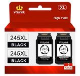 V-Surink 245xl 246xl Ink Cartridge Replacement for Ink Cartage 245&246 245xl 246xl Combo Pack Pg-245Xl Cl-246Xl PG-243 CL-244 for Pixma MX492 MX490 MG2522 MG2920 MG2922（2Black）