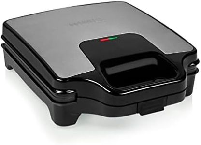 Princess 127006 Sandwich maker Supreme - 4 Sandwich maker - Sandwich maker with removable plates - stainless steel - 1600 Watt,black