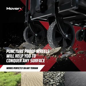 MoverX 70L Folding Trolley – Black, Lightweight Collapsible Cart