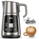 DREO All in 1 Milk Frother, Electric Milk Steamer, Silent Hot Chocolate Maker, 800ml Milk Heater & Frother for Latte Art Microfoam, 30+ Drinks, Easy to Clean, Dishwasher Safe, LED Display