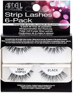 Ardell False Eyelashes Strip Lashes Demi Wispies Black, (6 pairs per pack) x 1 pack
