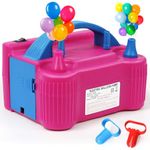 Portable Balloon Pump Electric, KEEBAPOO Air Blower Dual Nozzle Balloon Inflator for Party Decoration and Event