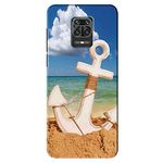 NDCOM for Redmi Note 9 Pro Max Back Cover Anchor at A Beach Printed Hard Case