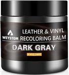 WEYSTOM Leather Recoloring Balm - Leather Repair Kit for Furniture, Leather Dye, Recolor, Renew, Repair & Restore Aged, Faded, Cracked, Peeling and Scuffed Leather（Dark Grey）