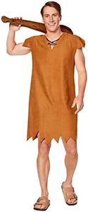 Spirit Halloween The Flintstones Adult Barney Rubble Costume | Officially licensed | Pullover style | Caveman costume - (XXL)