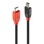 Lindy 2m USB OTG Cable - Black, Type Micro-B to Mini-B (31719)