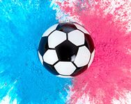 Gender Reveal Soccer Ball with Powder | Exploding Soccer Balls Kit | includes Pink and Blue Colour Packs + Soccer Ball Shell