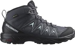Salomon X Braze Mid Gore-Tex Women's Hiking Waterproof Shoes, Hiking essentials, Athletic design, and Versatile wear, Ebony, 6