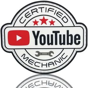 Certified YouTube Mechanic PVC Patch - Funny Morale Patch for Tool Box, Hard Hat, Vest, Gear Bag, Tactical Backpacks | Expert Mechanic Accessories, Lineman, Electrician, Construction Worker Gifts