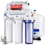 iSpring RCC7AK-UV 7 Stage Under Sink Reverse Osmosis Drinking Water Filtration System with Alkaline Remineralization Filter and UV Sterilizer, 75 GPD