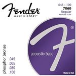 Fender Accessories 073-7060-400 Phosphor Bronze Bass Guitar Strings, Custom