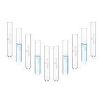 Supertek pack of 10 | Borosilicate Glass Test Tube With Rim 125 x 15 mm, 10 ml Capacity | Heat & Chemical Durability | Perfect for Any School, College & Laboratory