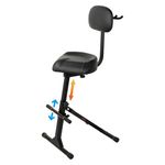 STRICH Guitar Stool with Backrest, Adjustable Stool, Height Adjustable Seat with Hanger for Acoustic Electric Bass Guitars, Drum Throne for Adults, Drummer and Guitarist SGT-40