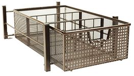 DecoBrothers Cabinet Sliding Basket with Dividers, Medium, Bronze