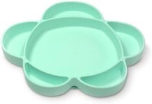 grabease Silicone Suction Plate for Baby & Toddler Self-Feeding, 6-Section Dish With Stay-Put Grip, BPA and Phthalates-Free, Dishwasher and Microwave Safe