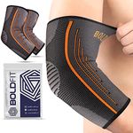 Boldfit Elbow Support, Tennis Elbow Support For Badminton Cricket & Sports Elbow Sleeves/Elbow Guard/Elbow Brace/Elbow Cap- M, Nylon,