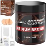 AIUKBL Leather Recoloring Balm, Leather Color Restorer, Leather Restorer for Couches, Leather Scratch Remover, Leather Scratch Repair, Leather Repair Kit for Furniture, Leather Dye (Medium Brown)