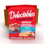 Hartz Delectables Bisque Lickable Wet Cat Treats, Variety Flavours, 24 Pack