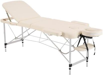 YOUNIKE Portable Foldable Lash Bed for Eyelash Extensions, Adjustable Height Aluminum Facial Spa Table - Lightweight Professional Beauty Salon & Home Use Massage Bed (White)