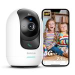 BOTSLAB Baby Monitor Camera–3K 5MP Smart Baby Monitor with Phone App,Crying Detection&One-Touch Call,2-Way Audio, Clear Night Vision,5Ghz Wi-Fi, Works with Alexa&Google Assistant