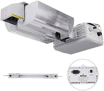 SunStream 1000 Watt DE Double Ended HID Grow Light System Kit with Controller Port, 2000K DE HPS Bulb, Open Style Reflector with 120-240V Digital Dimmable Ballast