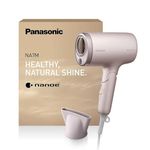 Panasonic EH-NA7M-P895 nanoe Hair Dryer for Shiny Hair, Foldable Handle, Fast Drying, Concentrator Attachment, 1600W, Pink