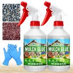 Mulch Glue - 32oz Concentrate Gravel Glue, Strong Mulch Lock Landscape Adhesive with Applicator for Landscaping Covers, Garden - Ready to Use Non Toxic Pea Gravel Stabilizer for Patio Rock, Bark