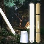 SELORSS Inflatable Camping Lights 33.86IN/86CM Foldable Outask Telescopic Lamp, Portable Outdoor 2000mAh LED Light IP66 Waterproof with Dimmable Bright for Camping, Hiking, Travel, Festival - Kaki