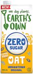 Earth's Own - Oat Milk Zero Sugar | 946ml | Plant Based Beverage | Non GMO | Dairy Free | Vegan Friendly | Nut Free | Shelf Stable (Unsweetened Original)