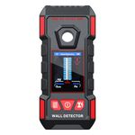 GOTMEET Stud Finder - Electronic Stud Finder Wall Scanner for Metal Wood Studs AC Wires Joists Pipes, Rechargeable Wall Detector Scanner Support HD LCD Display and Voice, Accurate Positioning