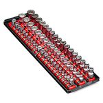 Ernst Manufacturing Socket Boss 3-Rail Multi-Drive Socket Organizer, 18-Inch, Red