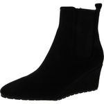 Anne Klein Women's Viki Fashion Boot, Black Suede, 9.5