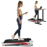 REDLIRO Walking Pad with Incline - 350lbs Capacity Incline Walking Pad for Home - 2.5HP Compact Under Desk Treadmill Portable for Small Space Fit Standing Desk