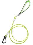 Mighty Paw Chew Proof Dog Lead | 1.8m / 6ft Metal Cable Leash, Non Chewable Braided Steel Cord with Padded Handle. Bite Resistant, Great for Small, Medium and Large Pets, and Teething Puppies (Green)