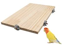 34.5 x 20 cm Large Bird Platform, Natural Wood Pet Climbing Platform, Small Animal Cage Accessories for Parrots Budgies Cockatiels Rats Hamsters Guinea Pigs