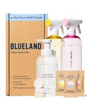 BLUELAND Clean Home Kit (3 Reusable Bottles + 3 Tablet Refills) Natural All Purpose Cleaner for Kitchen and Counters, Bathroom Cleaner for Shower and Sink, and Foaming Hand Soap