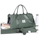 Gym Bag Womens Mens with Shoes Compartment and Wet Pocket,Travel Duffel Bag for Women for Plane,Sport Gym Tote Bags with Toiletry Bag,Waterproof Weekend Overnight Bag Carry on Bag Hospital Holdalls