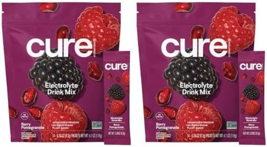 Cure Hydration - Electrolyte Drink Powder Berry Pomegranate 28 Packets