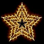 BargainsMania Christmas Star Window Light - Indoor Christmas Decoration - Hanging Christmas Stars LED Lights - Bright Illumination - Living & Bedroom Any Where - Dimensions: 53 x 52cm (Warm White)