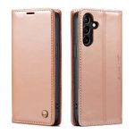 QLTYPRI Case for Samsung Galaxy S24 5G, Vintage PU Leather Wallet Case Card Slot Kickstand Magnetic Closure Shockproof Flip Folio Case Cover for Galaxy S24 5G - Rose Gold