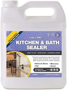 Serveon Sealants Kitchen & Bathroom Sealer Plus Stain Guard (Matte Finish) Commercial Grade Tile Grout Sealer Waterproof Sealant - Granite Countertop Slate Natural Stone Shower Floors (1 Quart) H2900C